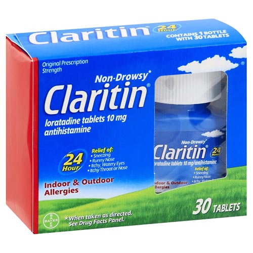 Image for Claritin Allergies, Indoor & Outdoor, Non-Drowsy, Original Prescription Strength, Tablets,30ea from J.M.C. PHARMACY  FARMACIA LATINA