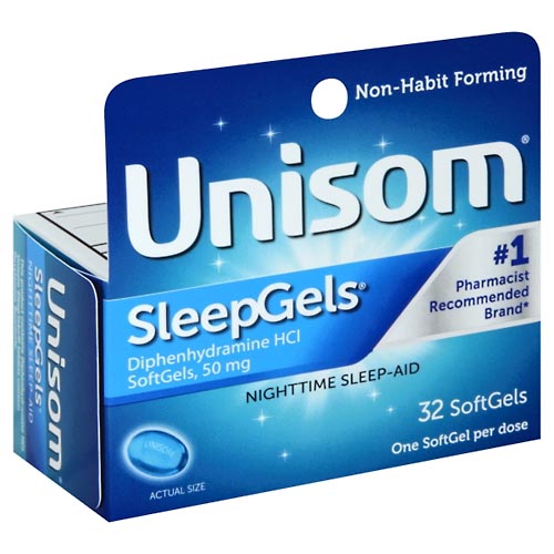 Image for Unisom Nighttime Sleep-Aid, 50 mg, SoftGels,32ea from J.M.C. PHARMACY  FARMACIA LATINA