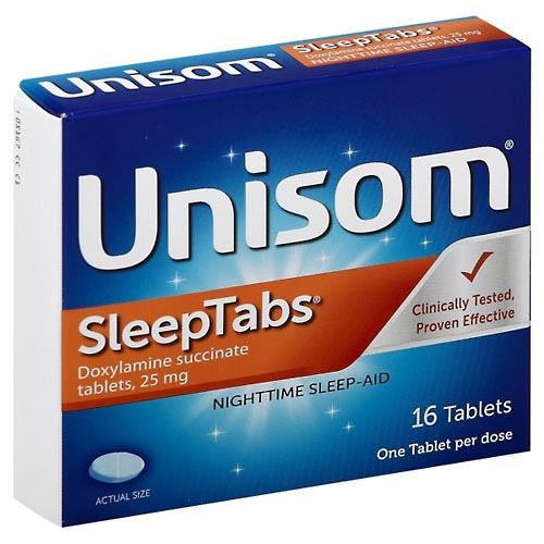 Image for Unisom Nighttime Sleep-Aid, 25 mg, Tablets,16ea from J.M.C. PHARMACY  FARMACIA LATINA