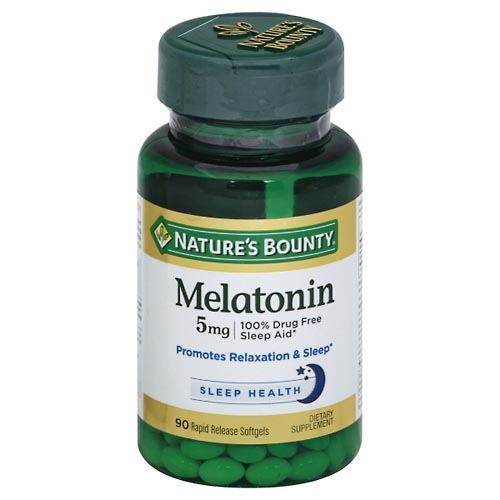 Image for Natures Bounty Melatonin, 5 mg, Rapid Release Softgels,90ea from J.M.C. PHARMACY  FARMACIA LATINA
