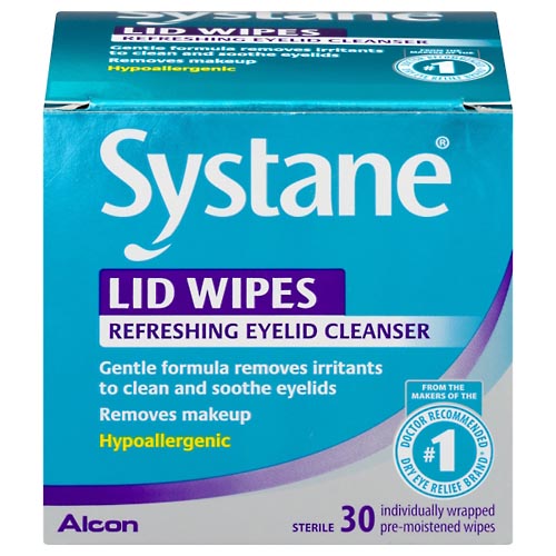 Image for Systane Lid Wipes, Pre-Moistened, Sterile,30ea from J.M.C. PHARMACY  FARMACIA LATINA
