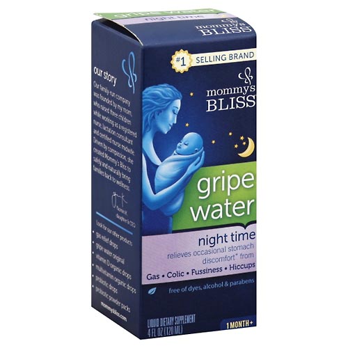 Image for Mommys Bliss Gripe Water, Night Time, Liquid,4oz from J.M.C. PHARMACY  FARMACIA LATINA