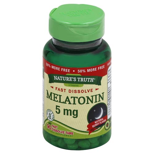 Image for Natures Truth Melatonin, 5 mg, Fast Dissolve Tabs, Natural Berry Flavor,90ea from J.M.C. PHARMACY  FARMACIA LATINA